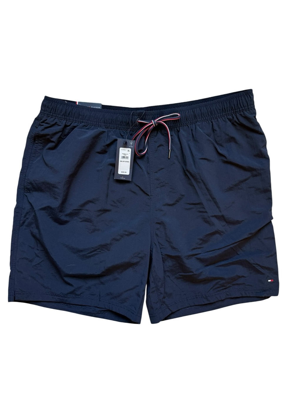 NWT Tommy Hilfiger Swim Trunks 7” inseam Size XXL Navy Blue MSRP $59.50